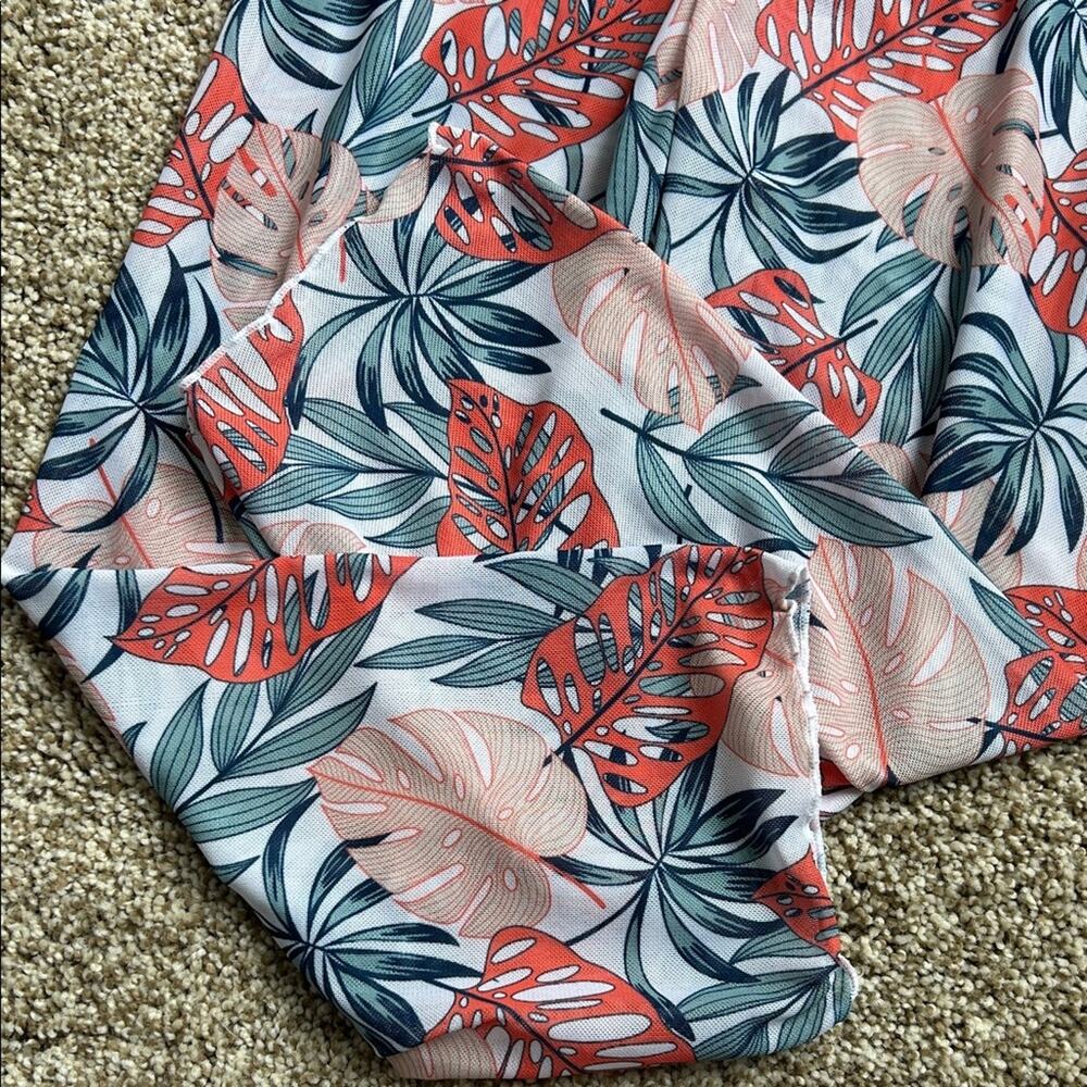 Kids Tropical Pull on Sheer Gauze Beach Pants, Size 5Y - Picture 3 of 6